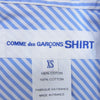 COMME des GARCONS コムデギャルソン SHIRT シャツ CDGS2BS FOREVER フォーエバー レジメンタル ストライプ 長袖 シャツ ブルー系 ホワイト系 XS【中古】