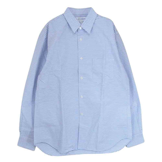 COMME des GARCONS コムデギャルソン SHIRT シャツ CDGS2HS FOREVER フォーエバー ストライプ 長袖 シャツ ホワイト系 ブルー系 XS【中古】