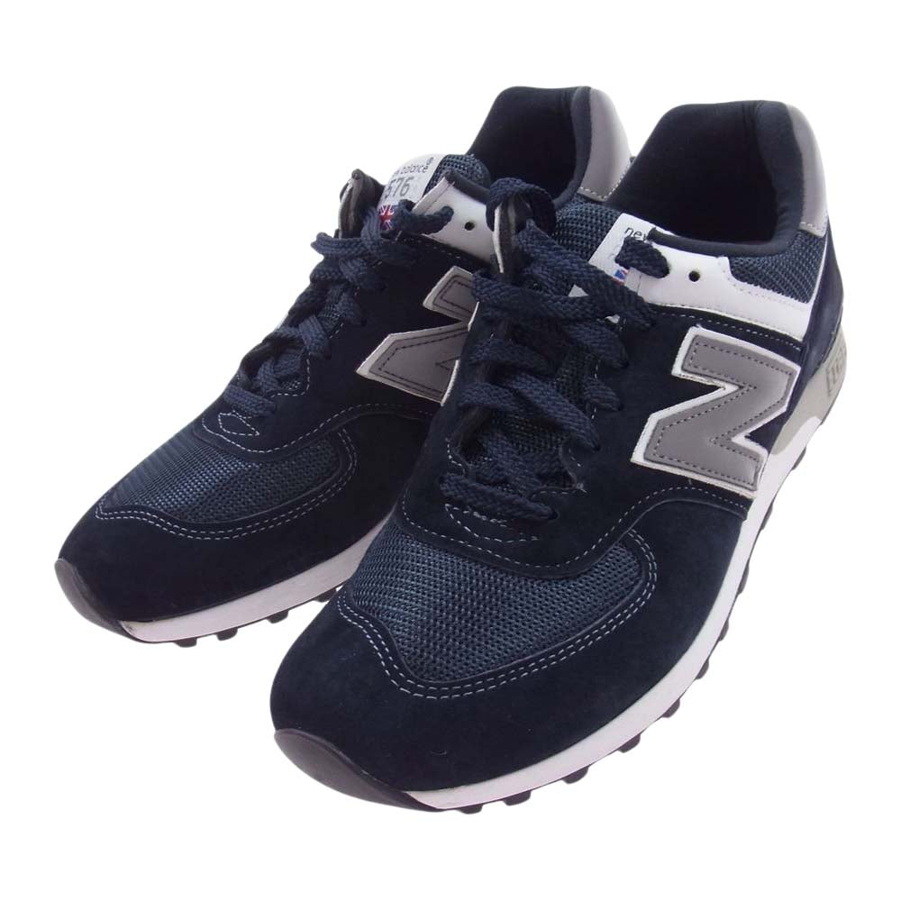NEW BALANCE ニューバランス M576PMN MADE IN ENGLAND 英国製 オールピッグスキンスエード 30周年 ローカット スニーカー ネイビー ネイビー系 26cm【美品】【中古】