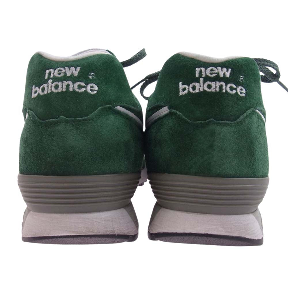 NEW BALANCE ニューバランス M576GG MADE IN ENGLAND 英国製 オールピッグスキンスエード ローカット スニーカー グリーン グリーン系 26cm【美品】【中古】