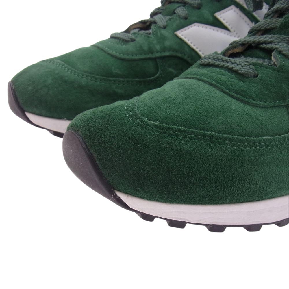 NEW BALANCE ニューバランス M576GG MADE IN ENGLAND 英国製 オールピッグスキンスエード ローカット スニーカー グリーン グリーン系 26cm【美品】【中古】
