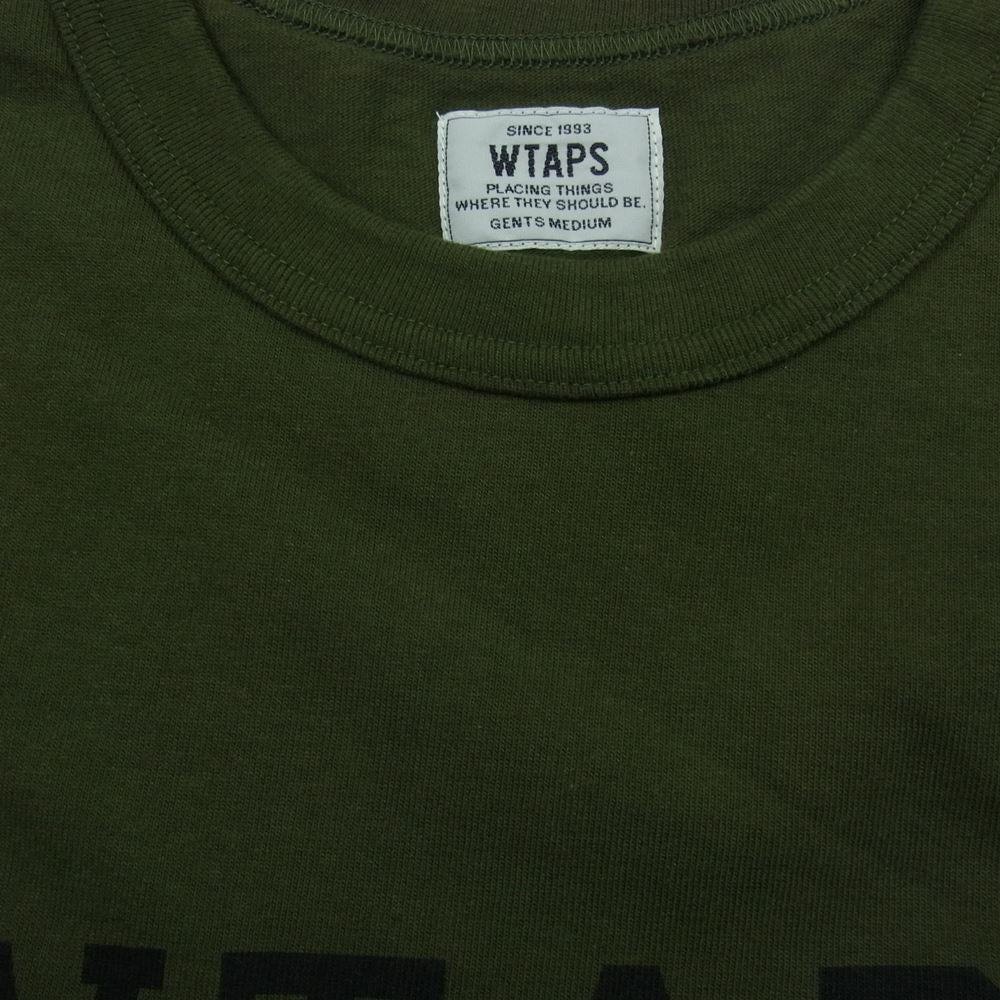 WTAPS ダブルタップス DESIGN SS 08 TEE プリント Tシャツ モスグリーン系 M【中古】