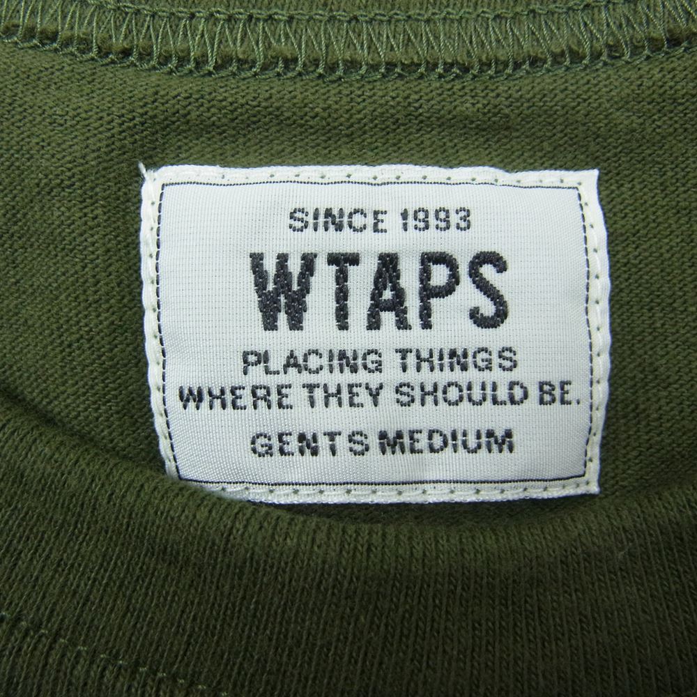 WTAPS ダブルタップス DESIGN SS 08 TEE プリント Tシャツ モスグリーン系 M【中古】