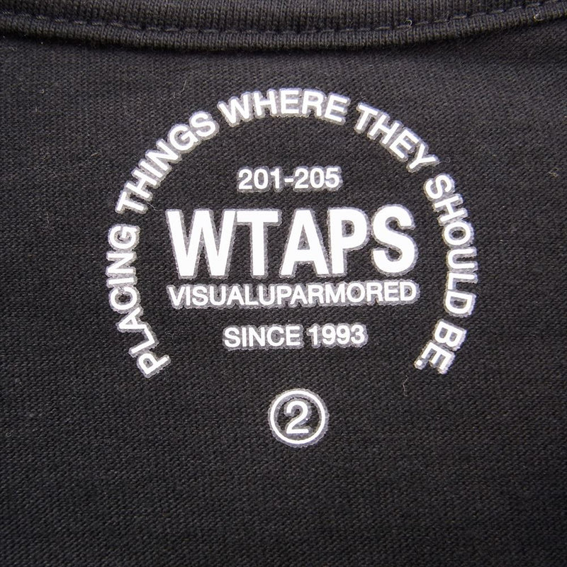 WTAPS ダブルタップス SIGN SS TEE プリント Tシャツ ブラック系 2【中古】