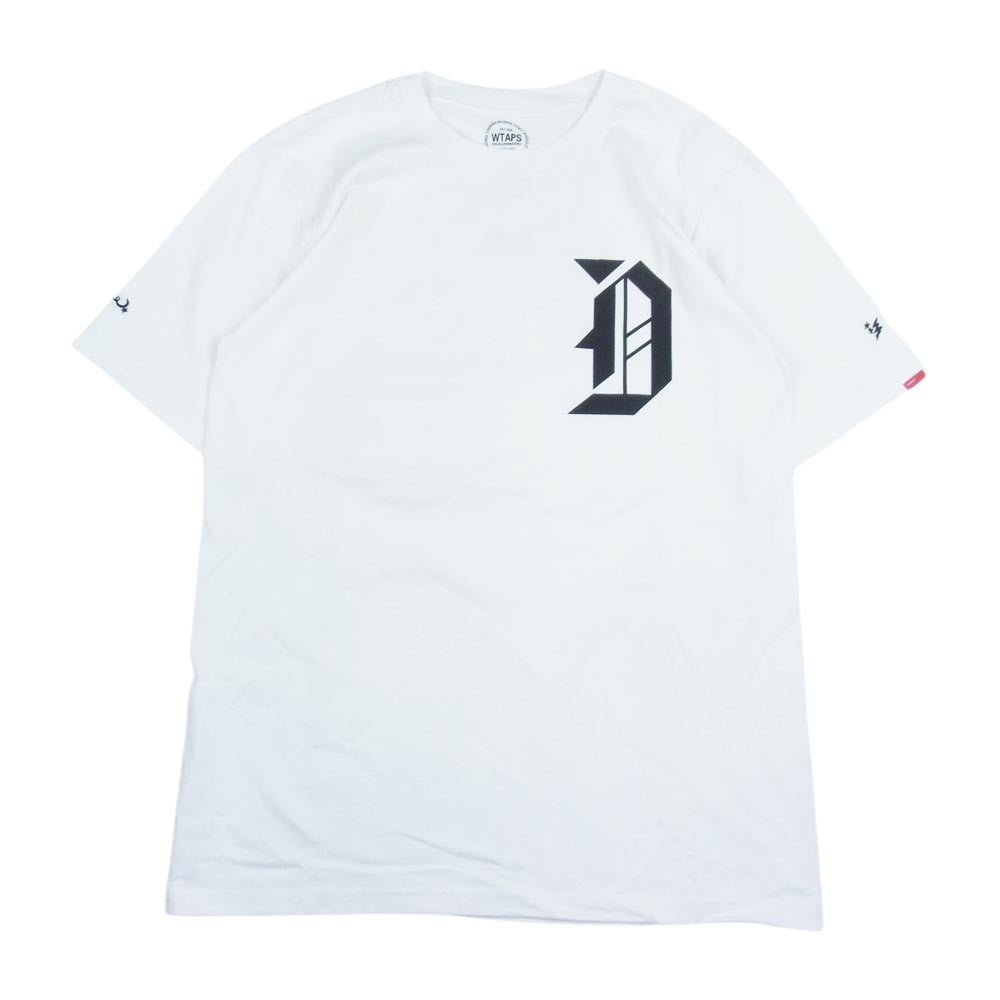 WTAPS ダブルタップス 15SS RAZOR TEE プリント Tシャツ ホワイト系 2【中古】