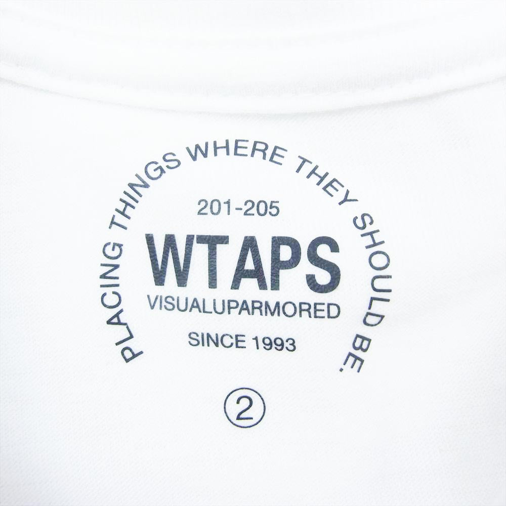 WTAPS ダブルタップス 15SS RAZOR TEE プリント Tシャツ ホワイト系 2【中古】