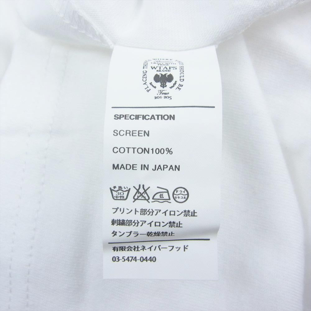 WTAPS ダブルタップス 15SS RAZOR TEE プリント Tシャツ ホワイト系 2【中古】