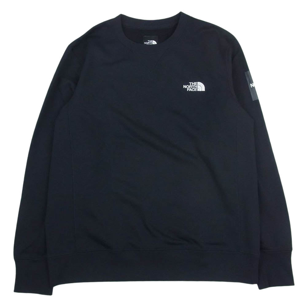 THE NORTH FACE ノースフェイス NT11954 SQUARE LOGO CREW スクエア ロゴ クルー スウェット ブラック系 L【中古】