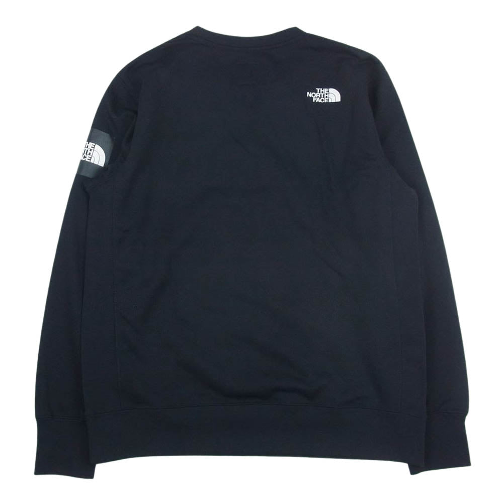 THE NORTH FACE ノースフェイス NT11954 SQUARE LOGO CREW スクエア ロゴ クルー スウェット ブラック系 L【中古】