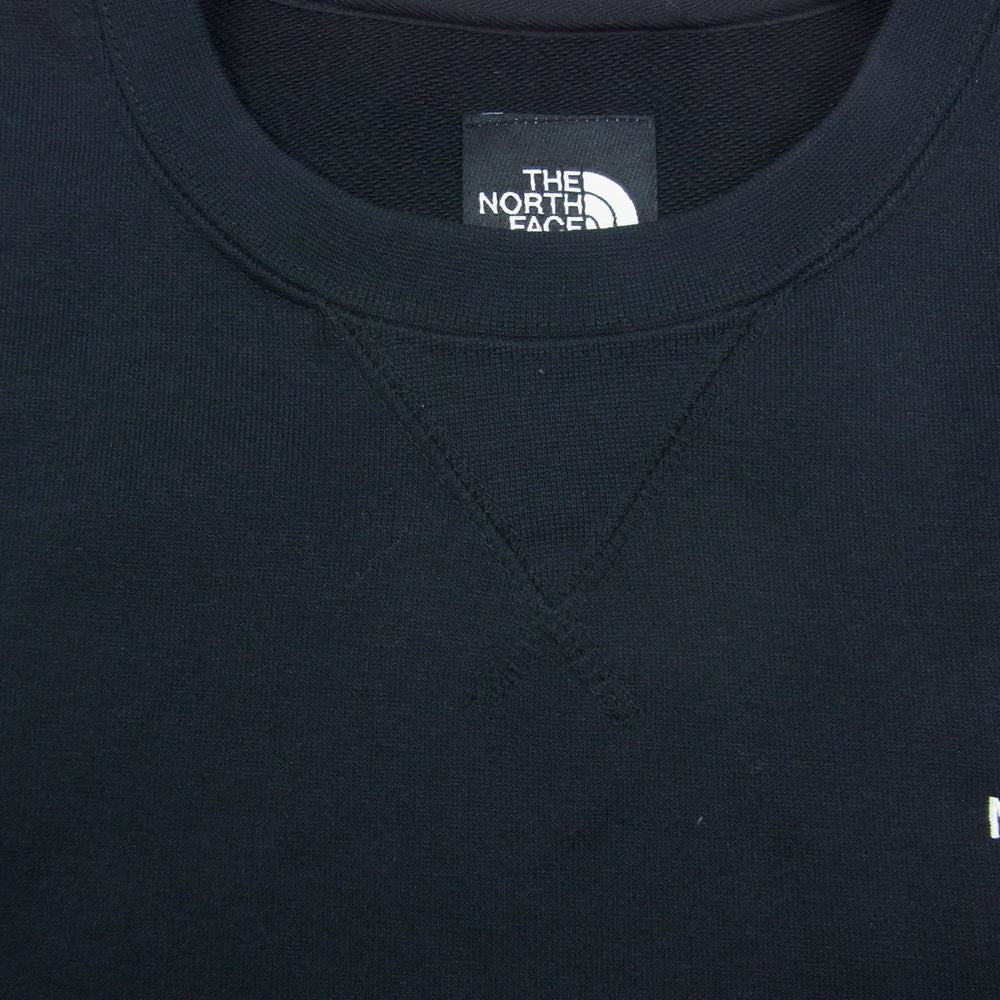 THE NORTH FACE ノースフェイス NT11954 SQUARE LOGO CREW スクエア ロゴ クルー スウェット ブラック系 L【中古】