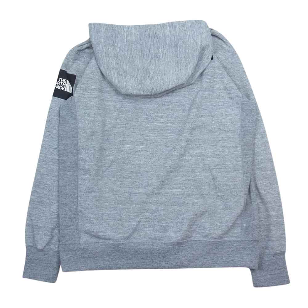 THE NORTH FACE ノースフェイス NT11953 SQUARE LOGO HOODIE スクエアロゴ フーディー パーカー グレー系 L【中古】
