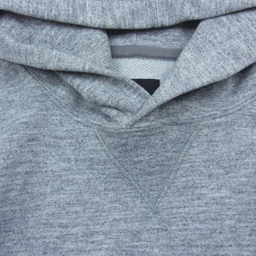 THE NORTH FACE ノースフェイス NT11953 SQUARE LOGO HOODIE スクエアロゴ フーディー パーカー グレー系 L【中古】