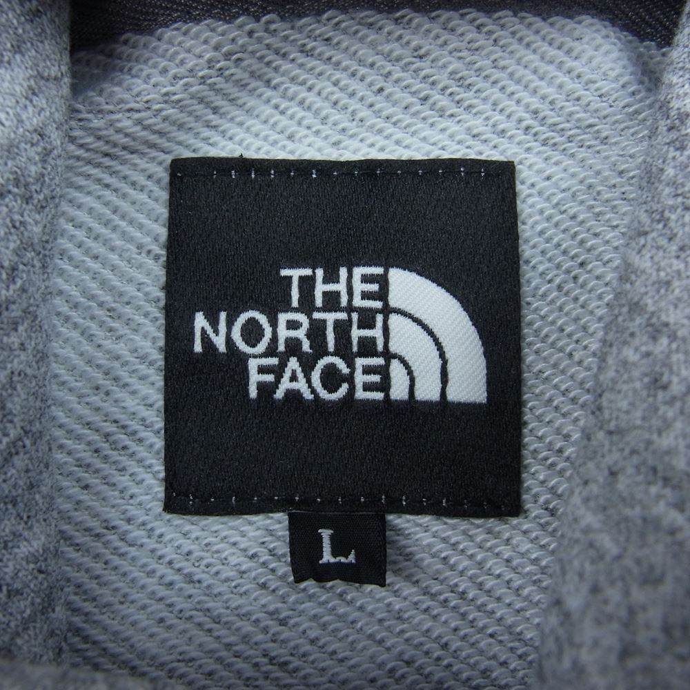 THE NORTH FACE ノースフェイス NT11953 SQUARE LOGO HOODIE スクエアロゴ フーディー パーカー グレー系 L【中古】