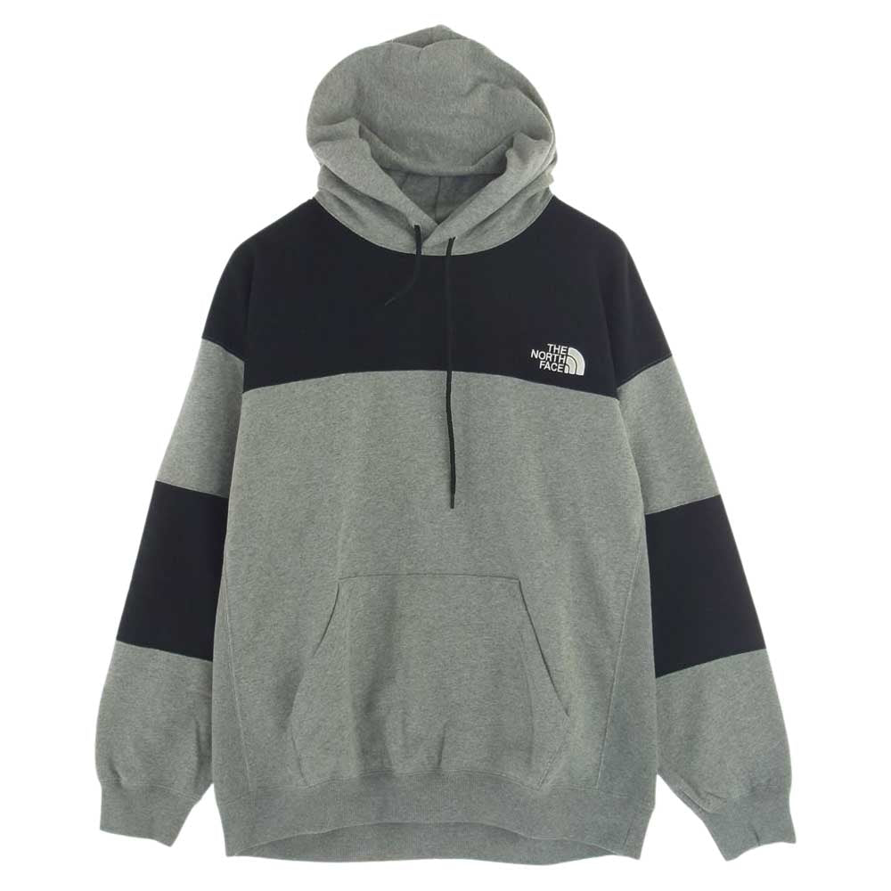 THE NORTH FACE ノースフェイス NT12022R Nuptse Sweat Hoodie ヌプシ スウェット フーディ プルオーバー パーカー グレー系 ブラック系 M【中古】