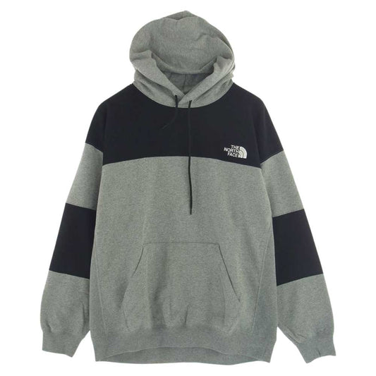 THE NORTH FACE ノースフェイス NT12022R Nuptse Sweat Hoodie ヌプシ スウェット フーディ プルオーバー パーカー グレー系 ブラック系 M【中古】