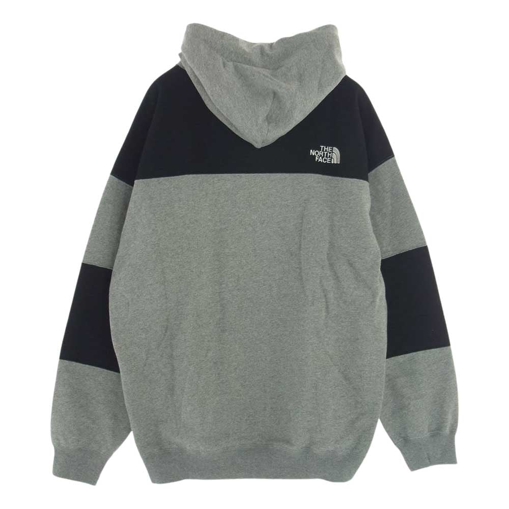 THE NORTH FACE ノースフェイス NT12022R Nuptse Sweat Hoodie ヌプシ スウェット フーディ プルオーバー パーカー グレー系 ブラック系 M【中古】