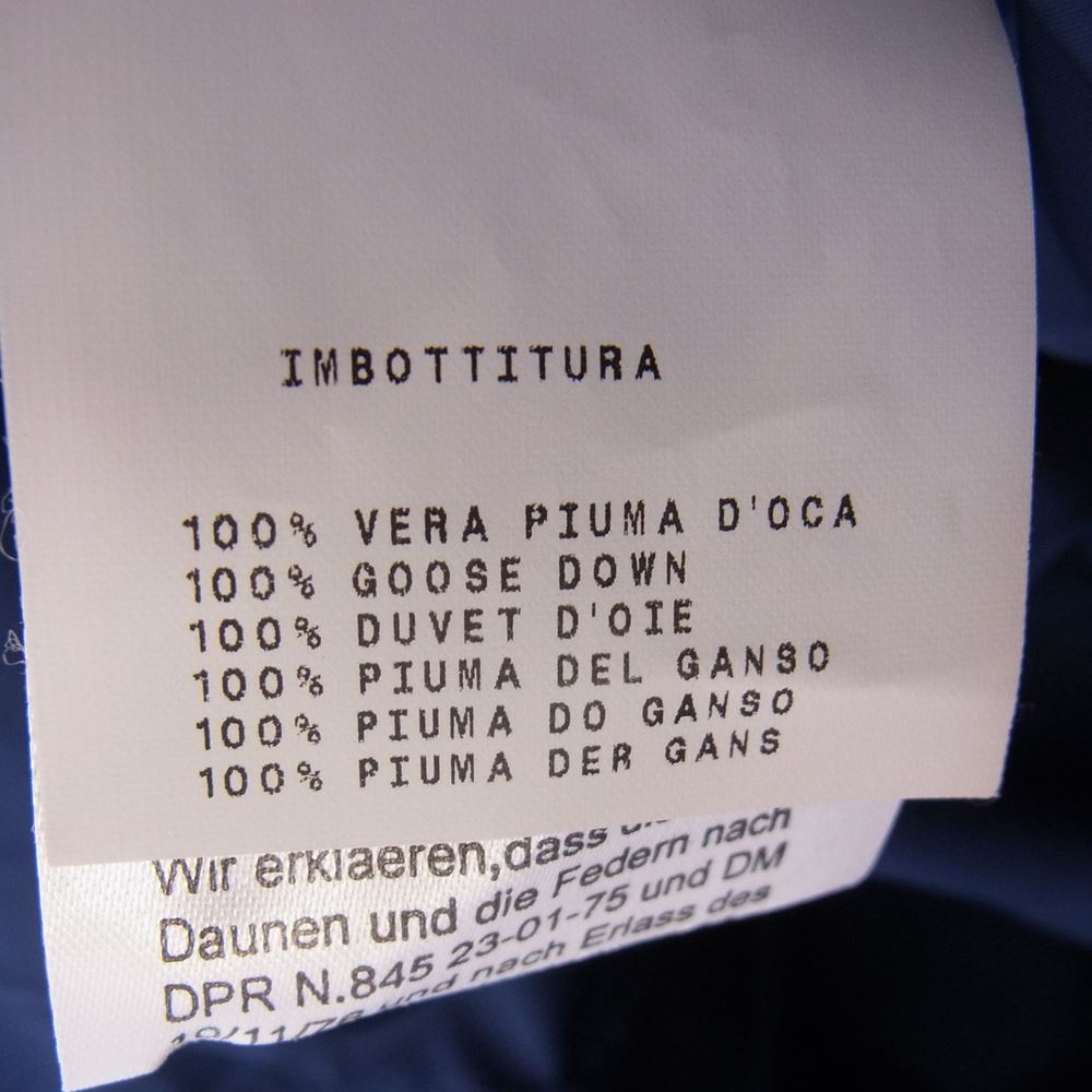 ARMANI COLLEZIONI アルマーニコレッツォーニ water-proof ウォータープルーフ 撥水加工 ロング ダウンコート ダウンジャケット ブルー系 40【中古】