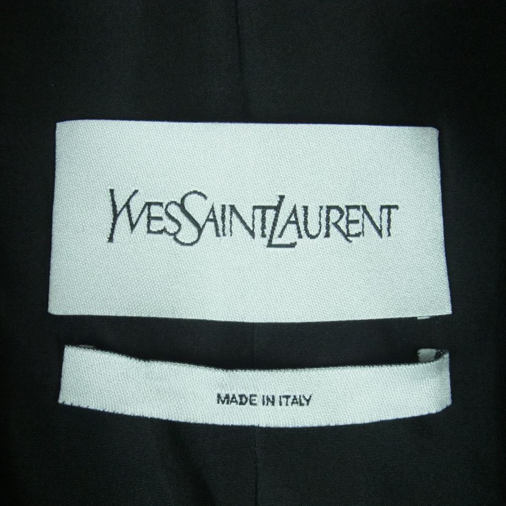 YVES SAINT LAURENT イヴサンローラン ナイロン トレンチ コート イタリア製 ダークネイビー系【中古】