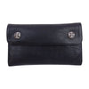 CHROME HEARTS クロムハーツ（原本有） WAVE CROSS BTN ウェーブ ウォレット クロスボールボタン 長財布 ブラック系【中古】