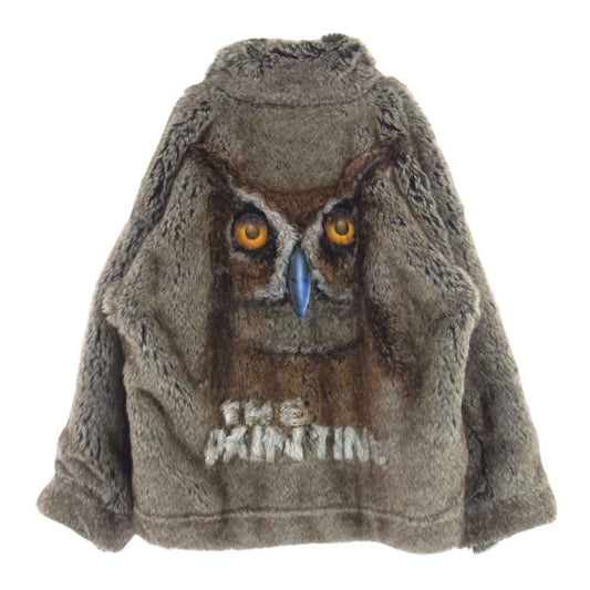 ダブレット 18AW 18AW-04BL41-1 WISM別注 ANIMAL HAND-PRINTED FUR JACKET ペインテッドジャケットフクロウ オウル マルチカラー系 SMALL【中古】