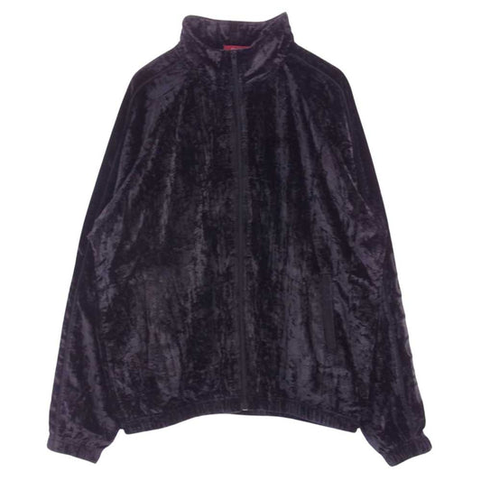 Supreme シュプリーム 23AW Crushed Velvet Track Jacket クラッシュド ベルベット トラック ジャケット ブラック系 M【新古品】【未使用】【中古】
