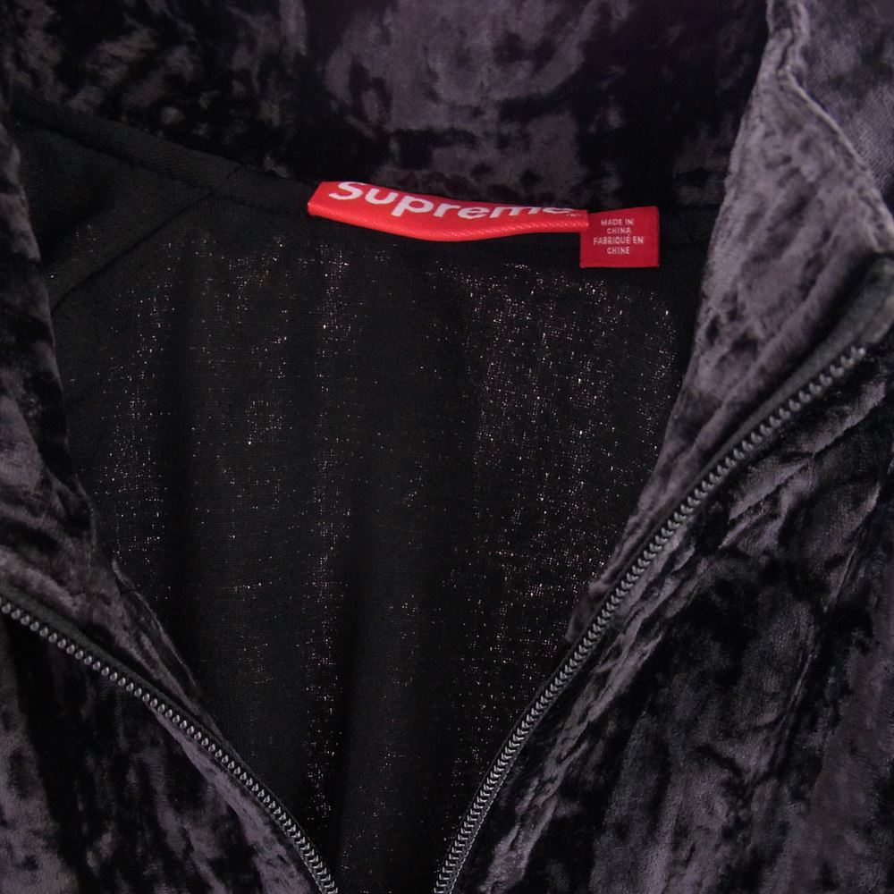 Supreme シュプリーム 23AW Crushed Velvet Track Jacket クラッシュド ベルベット トラック ジャケット ブラック系 M【新古品】【未使用】【中古】
