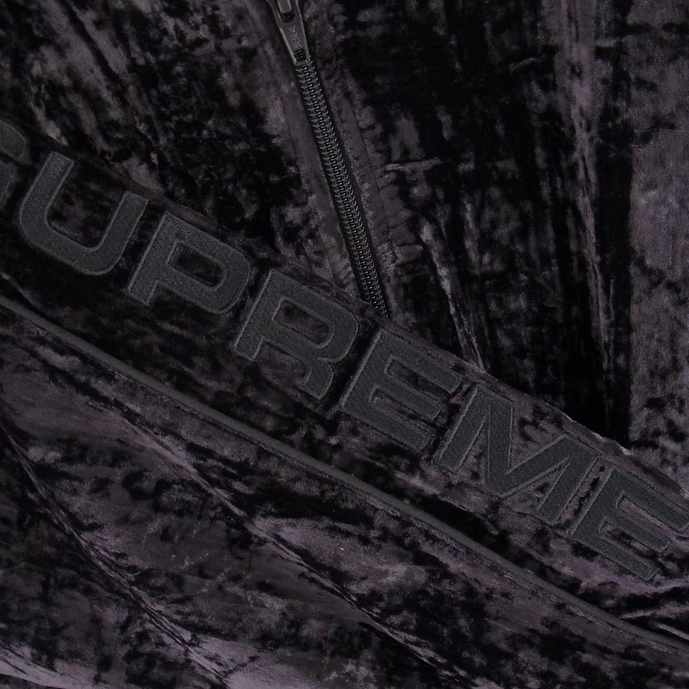 Supreme シュプリーム 23AW Crushed Velvet Track Jacket クラッシュド ベルベット トラック ジャケット ブラック系 M【新古品】【未使用】【中古】