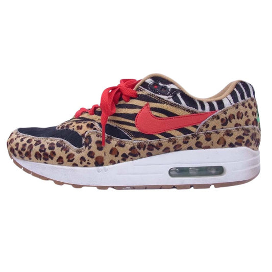NIKE ナイキ AQ0928-700 × ATMOS アトモス AIR MAX 1 DLX エア マックス ハラコ レオパード スニーカー マルチカラー系 27.5cm【中古】