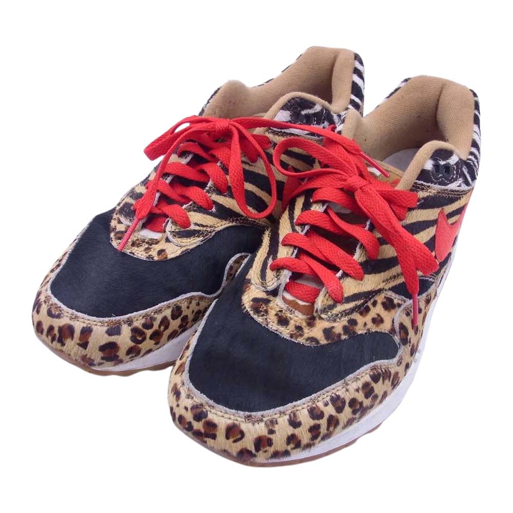 NIKE ナイキ AQ0928-700 × ATMOS アトモス AIR MAX 1 DLX エア マックス ハラコ レオパード スニーカー マルチカラー系 27.5cm【中古】