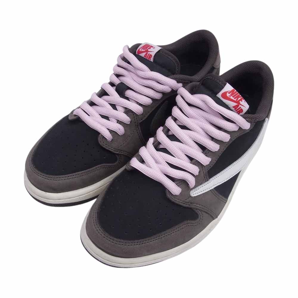 NIKE AIR JORDAN ナイキ ジョーダン CQ4277-001 × TRAVIS SCOTT AIR JORDAN 1 LOW OG SP-T トラビス スコット エアジョーダン1 ローカット スニーカー ブラック系 27.5cm【中古】