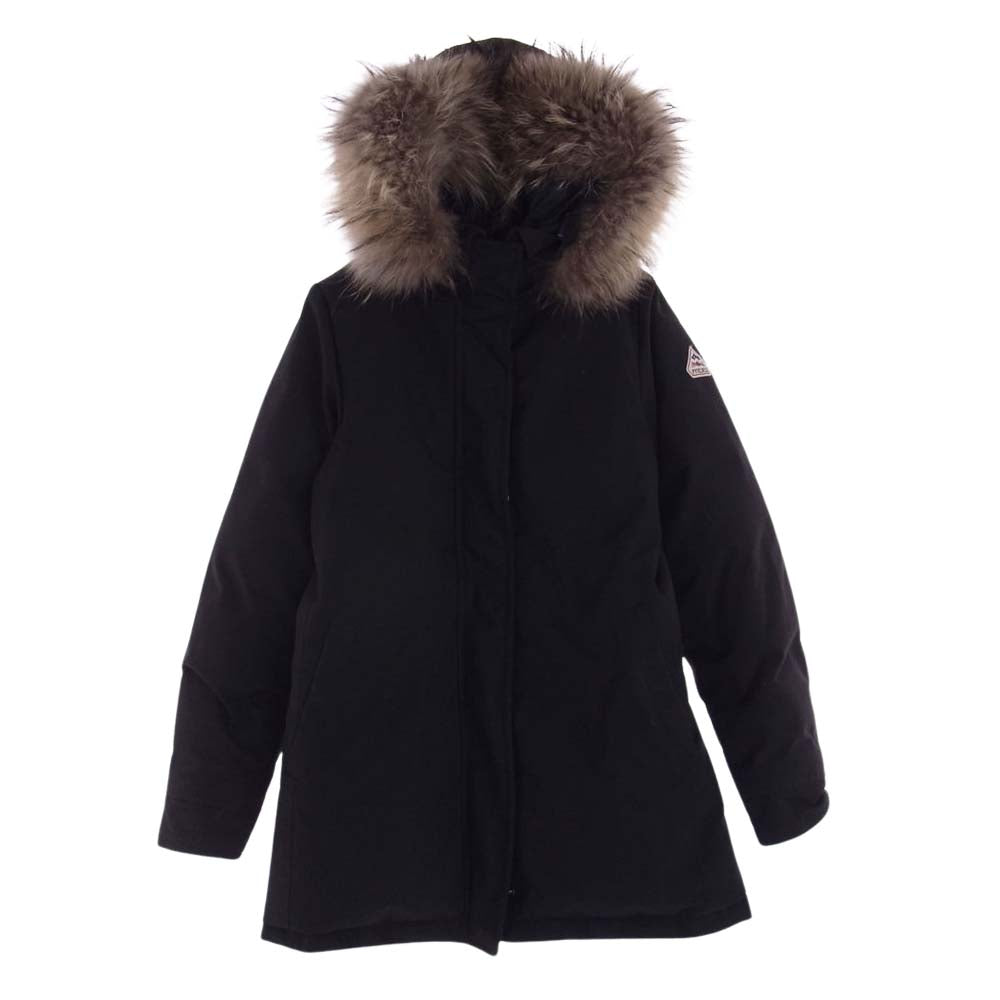 Pyrenex ピレネックス HWK041 BORDEAUX ボルドー ファー付き ダウン ジャケット ブラック系 JP38/FR36【中古】
