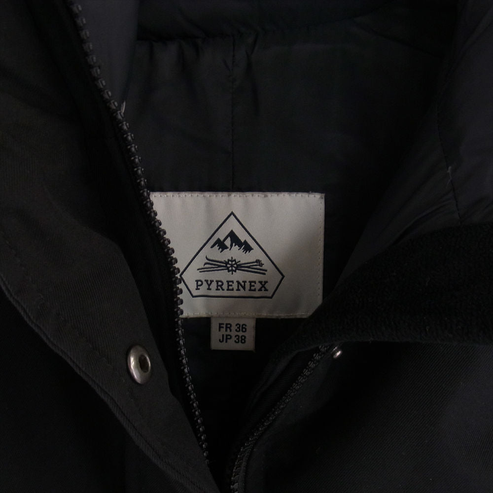 Pyrenex ピレネックス HWK041 BORDEAUX ボルドー ファー付き ダウン ジャケット ブラック系 JP38/FR36【中古】