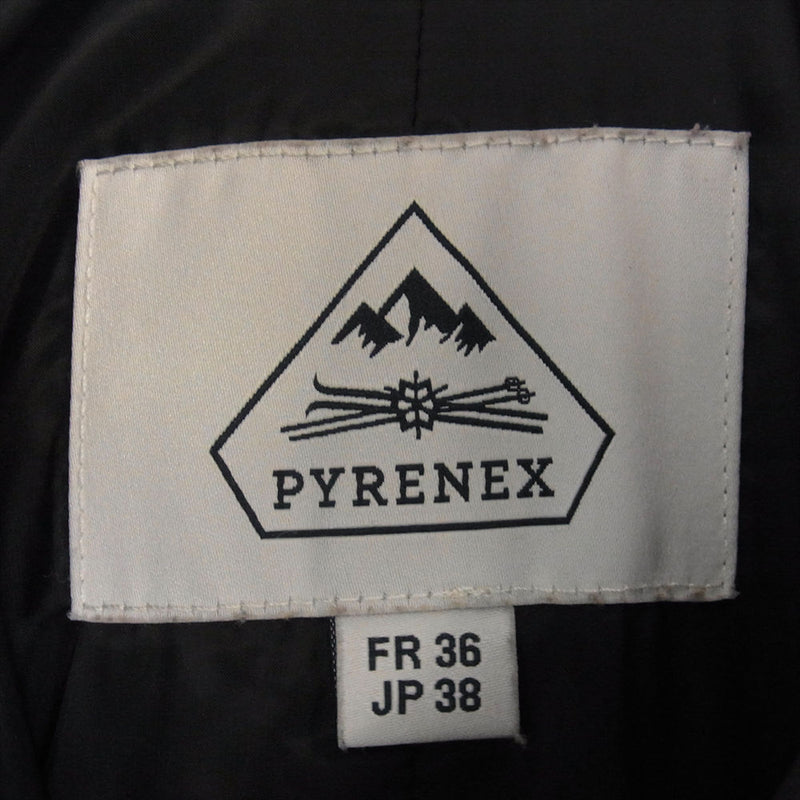 Pyrenex ピレネックス HWK041 BORDEAUX ボルドー ファー付き ダウン ジャケット ブラック系 JP38/FR36【中古】