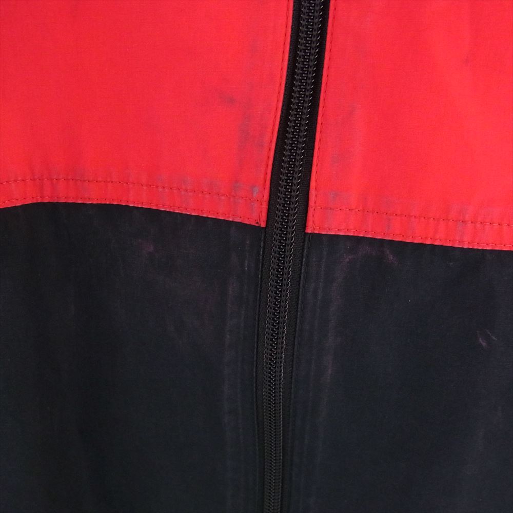 BALENCIAGA バレンシアガ 19AW 571434 TRACKSUIT POPLIN SHIRT JACKET バックロゴ 刺繍 ポリンシャツ トラック ジャケット レッド系 ブラック系 44【中古】