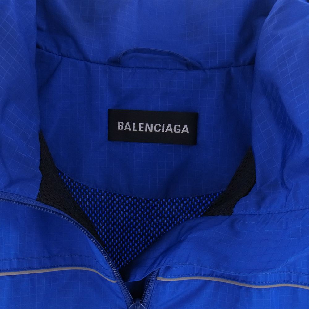 BALENCIAGA バレンシアガ 19SS 556229 TYD33 アノラック ナイロン ウィンド ブレーカー ブルゾン ブルー系 46【中古】