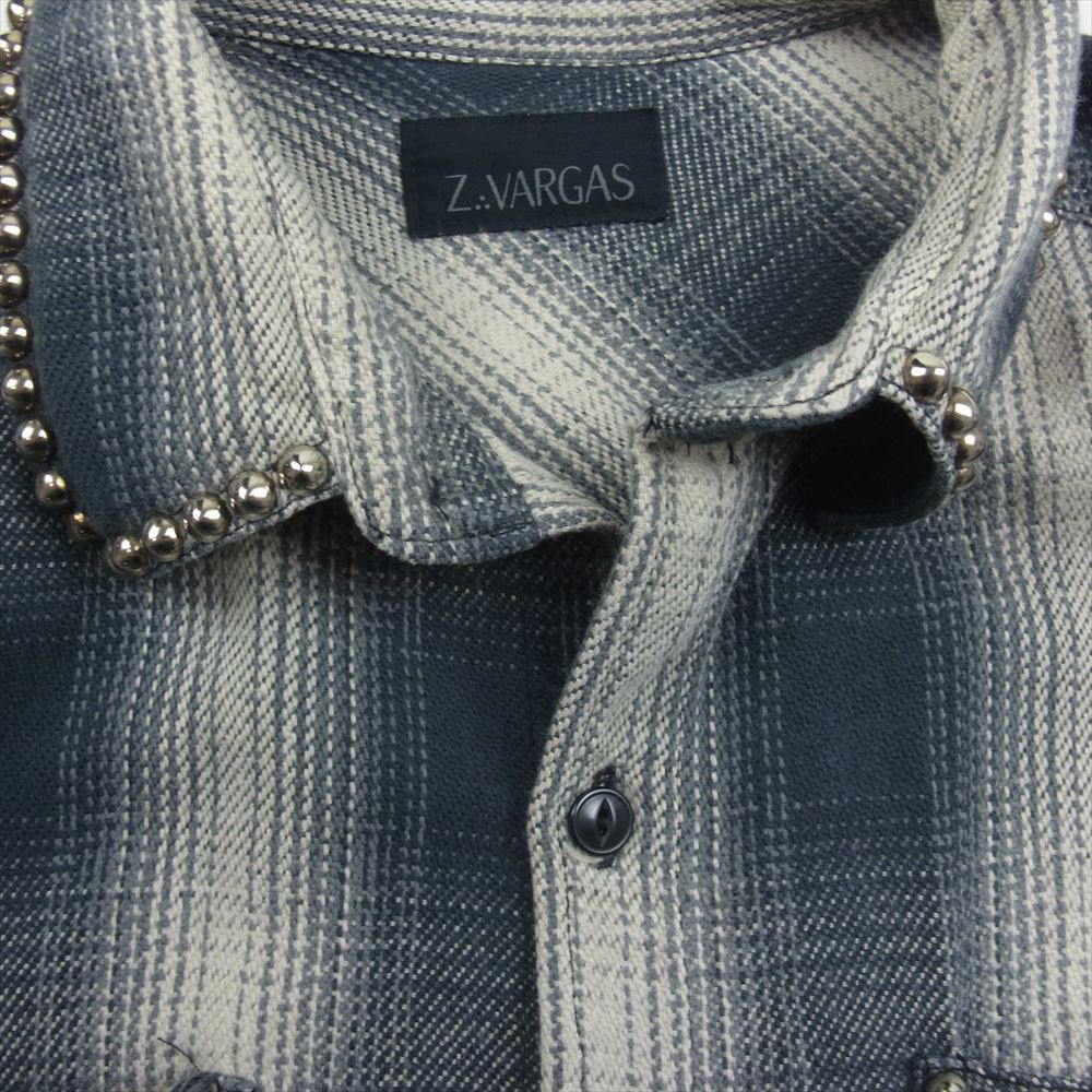 ザックバルガス スタッズ 長袖 シャツ グレー系 L【中古】