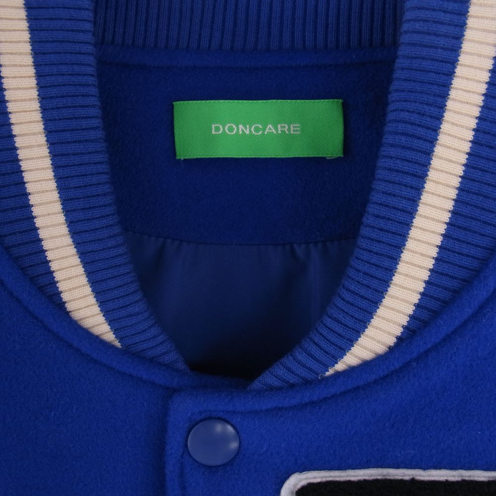 ドンケア Casino Jacke カジノ スタジャン 袖レザー ジャケット ブルー系 S【中古】