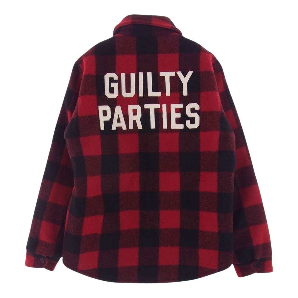 WACKO MARIA ワコマリア BLOCK CHECK CPO JACKET ブロック チェック CPO ジャケット レッド系 S【中古】