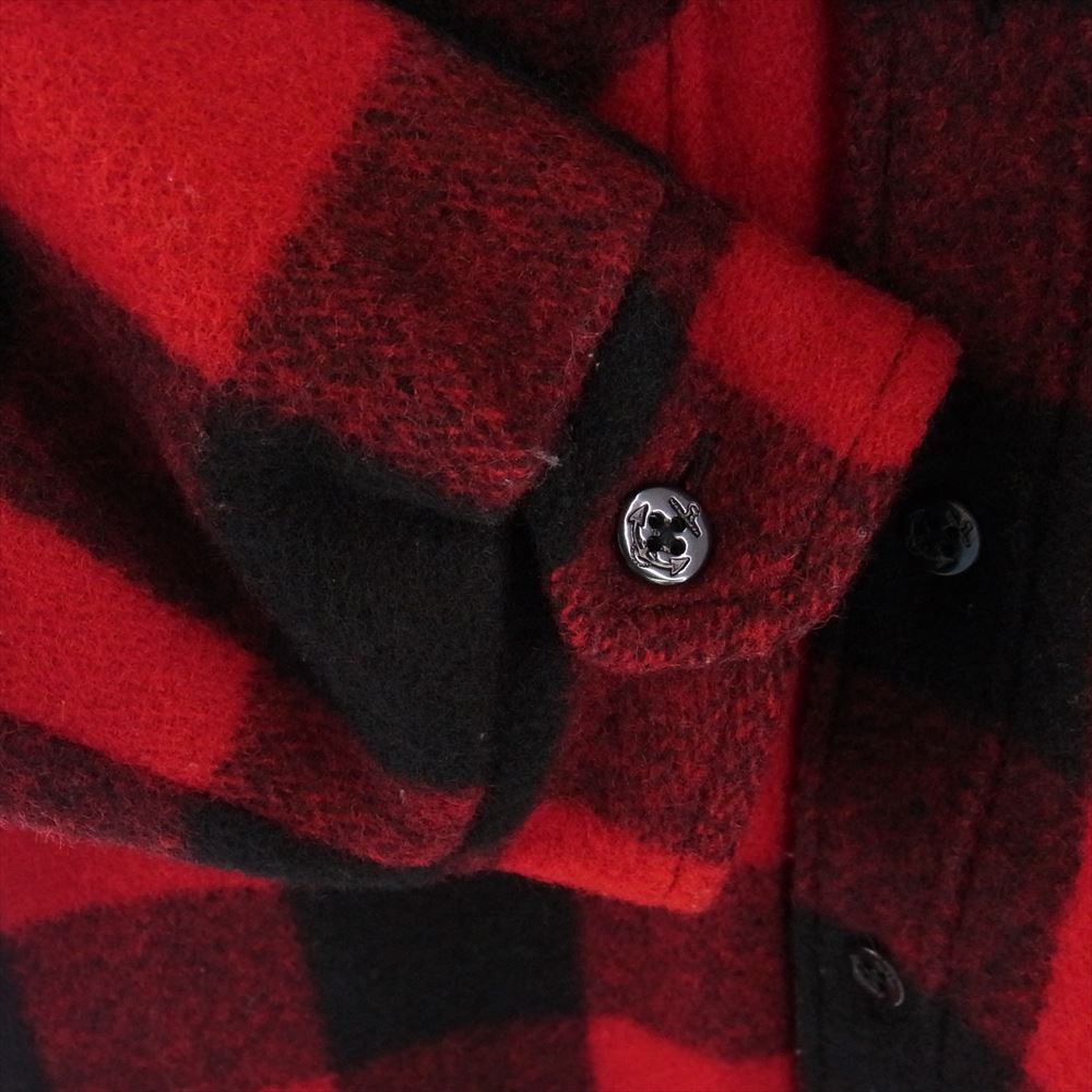 WACKO MARIA ワコマリア BLOCK CHECK CPO JACKET ブロック チェック CPO ジャケット レッド系 S【中古】