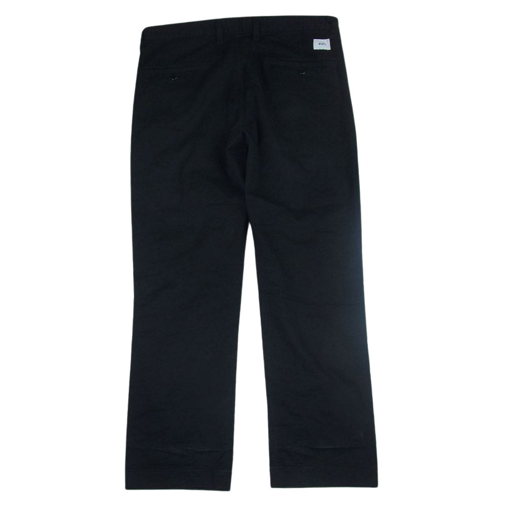 WTAPS ダブルタップス 18AW 182TQDT-PTM02 KHAKI TIGHT TROUSERS. CHINO カーキ タイト トラウザーズ チノ パンツ ブラック系 04【中古】