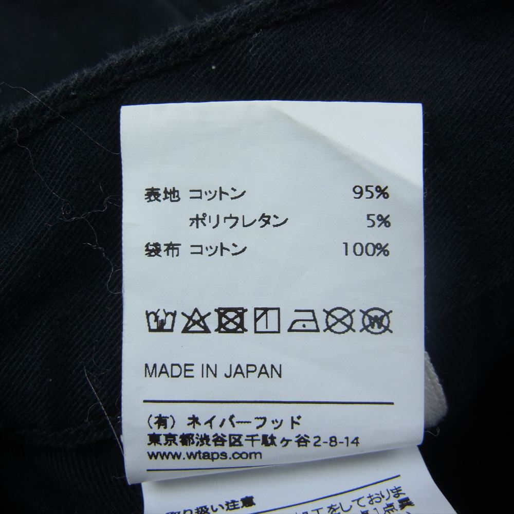 WTAPS ダブルタップス 18AW 182TQDT-PTM02 KHAKI TIGHT TROUSERS. CHINO カーキ タイト トラウザーズ チノ パンツ ブラック系 04【中古】