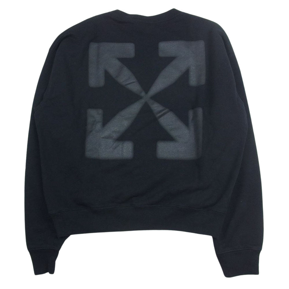 OFF-WHITE オフホワイト 20AW OMBA035F20FLE004 BLURRED MONALISA SWEATSHIRT モナリザ グラフィック クルーネック スウェット プリント クロスドアロー ブラック系 M【中古】