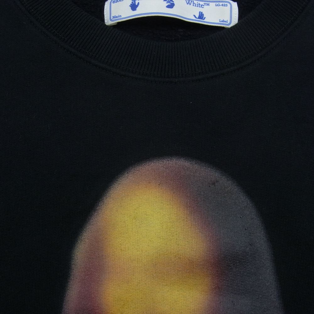 OFF-WHITE オフホワイト 20AW OMBA035F20FLE004 BLURRED MONALISA SWEATSHIRT モナリザ グラフィック クルーネック スウェット プリント クロスドアロー ブラック系 M【中古】