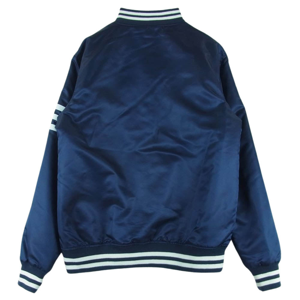 Ron Herman ロンハーマン champion チャンピオン ナイロン サテン ジャケット スタジャン 中国製 ネイビー系 M【中古】