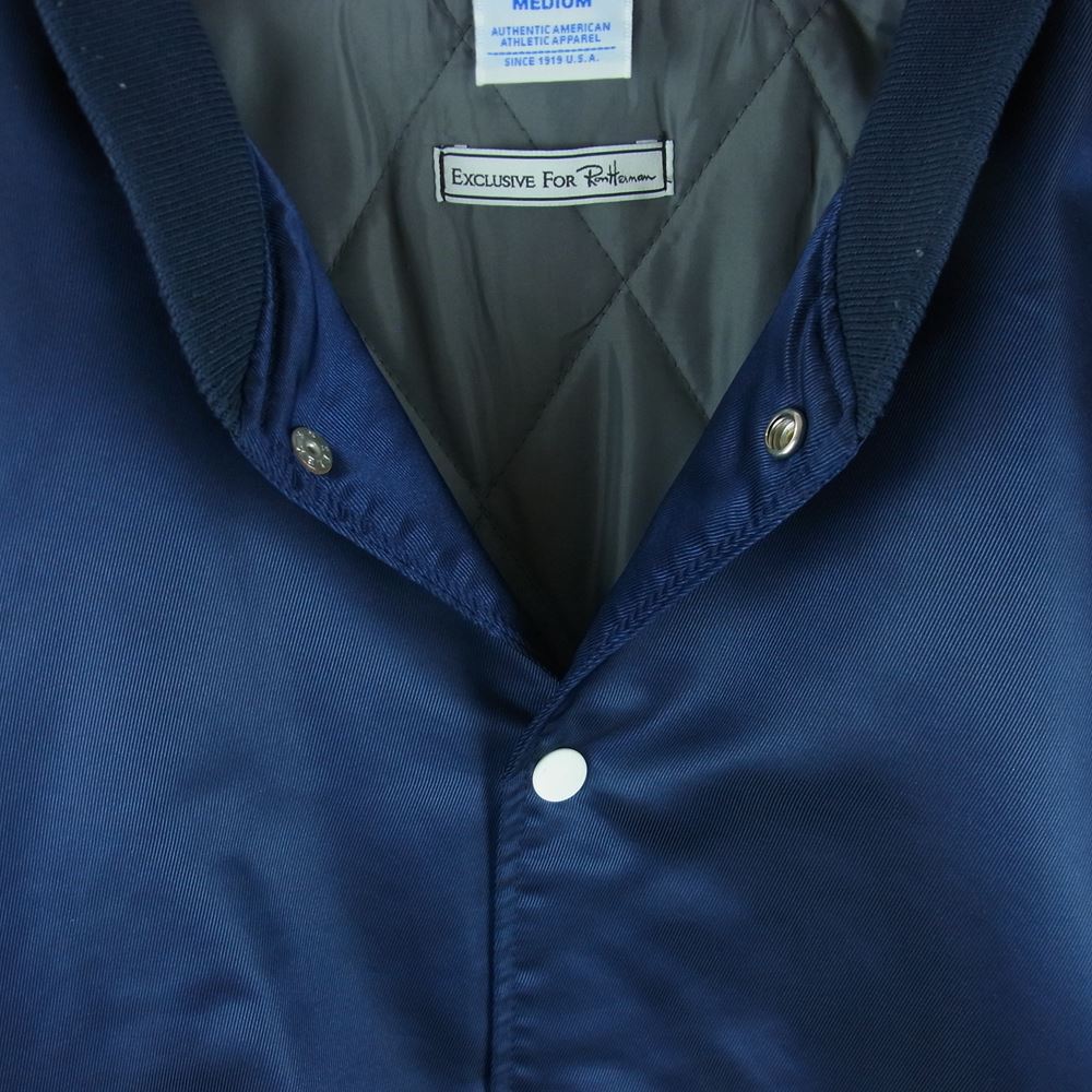 Ron Herman ロンハーマン champion チャンピオン ナイロン サテン ジャケット スタジャン 中国製 ネイビー系 M【中古】