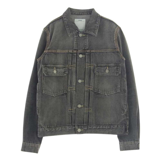 VISVIM ビズビム 14AW 0114205006001 SS 101 JKT DAMAGED ブラック デニム ジャケット ダークグレー系 1【中古】