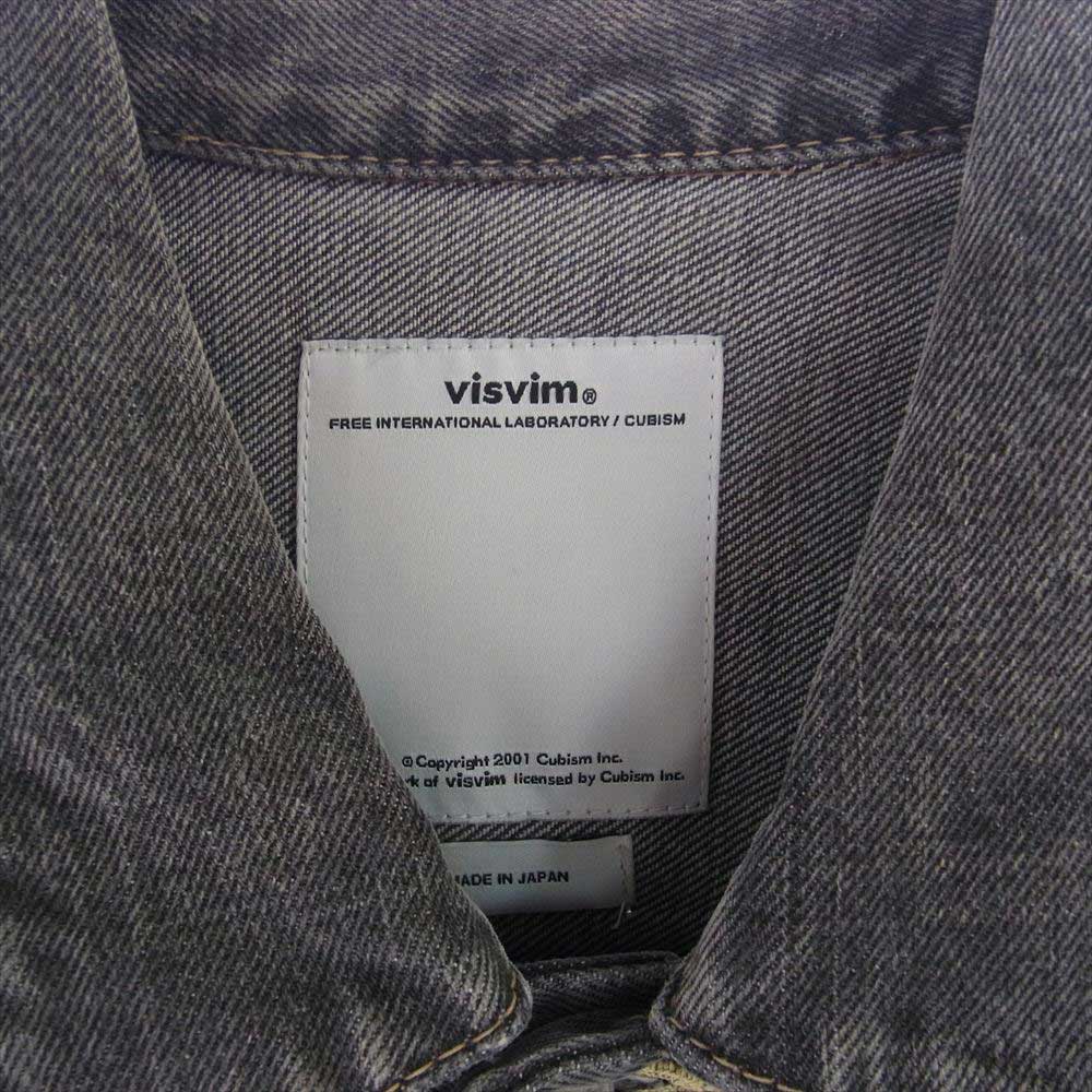 VISVIM ビズビム 14AW 0114205006001 SS 101 JKT DAMAGED ブラック デニム ジャケット ダークグレー系 1【中古】
