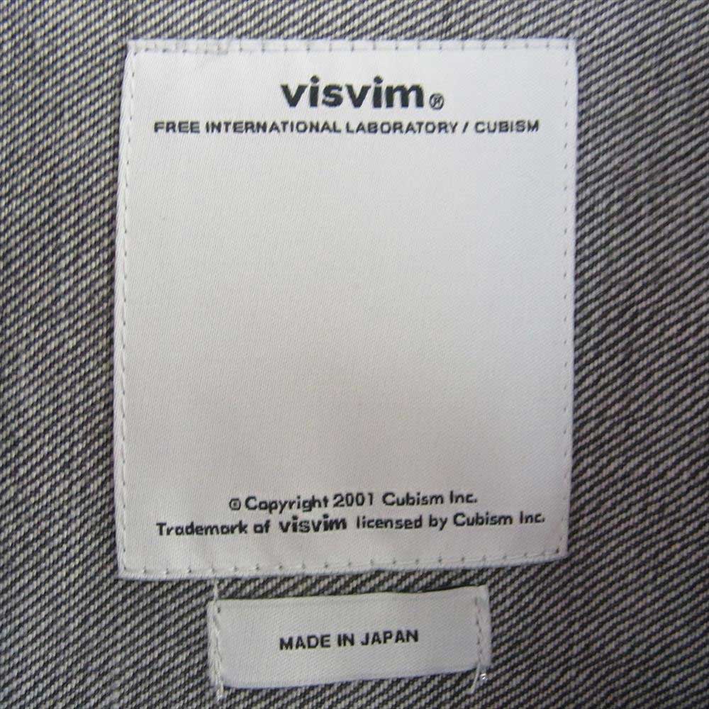 VISVIM ビズビム 14AW 0114205006001 SS 101 JKT DAMAGED ブラック デニム ジャケット ダークグレー系 1【中古】