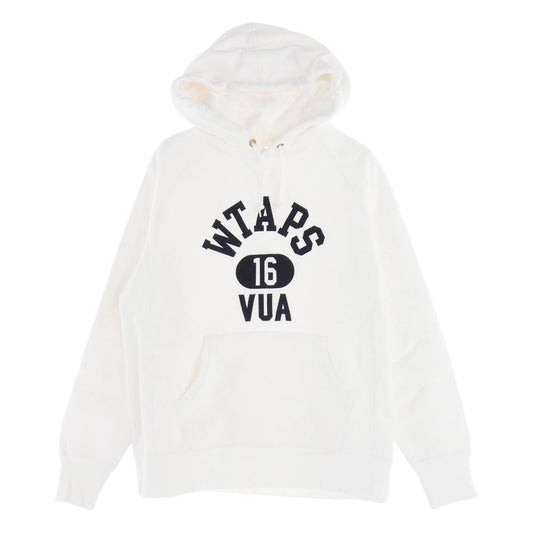 WTAPS ダブルタップス 16SS 161ATDT-CSM10 DESIGN HOODED 02 デザイン フーデッド プルダウン ロゴ パーカー フーディー ホワイト系 M【中古】