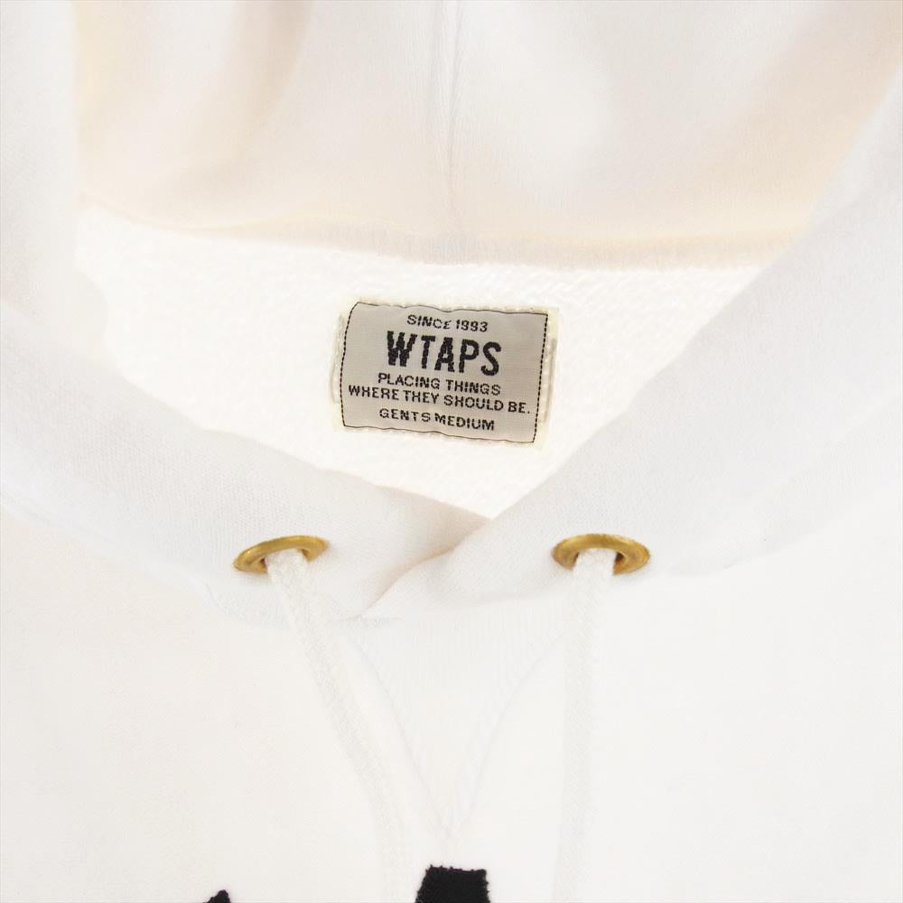 WTAPS ダブルタップス 16SS 161ATDT-CSM10 DESIGN HOODED 02 デザイン フーデッド プルダウン ロゴ パーカー フーディー ホワイト系 M【中古】